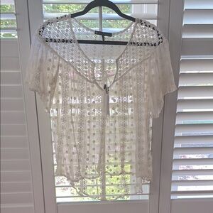 House of Harlow Boho lace blouse.